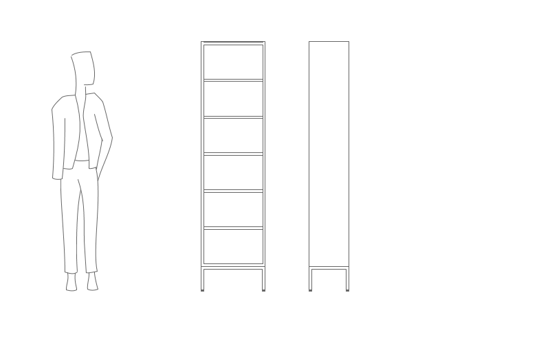 bookshelf reference size